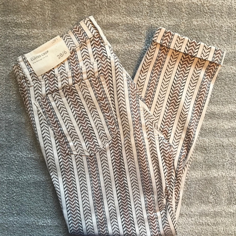 New Loft Modern Cuffed Cropped Jeans